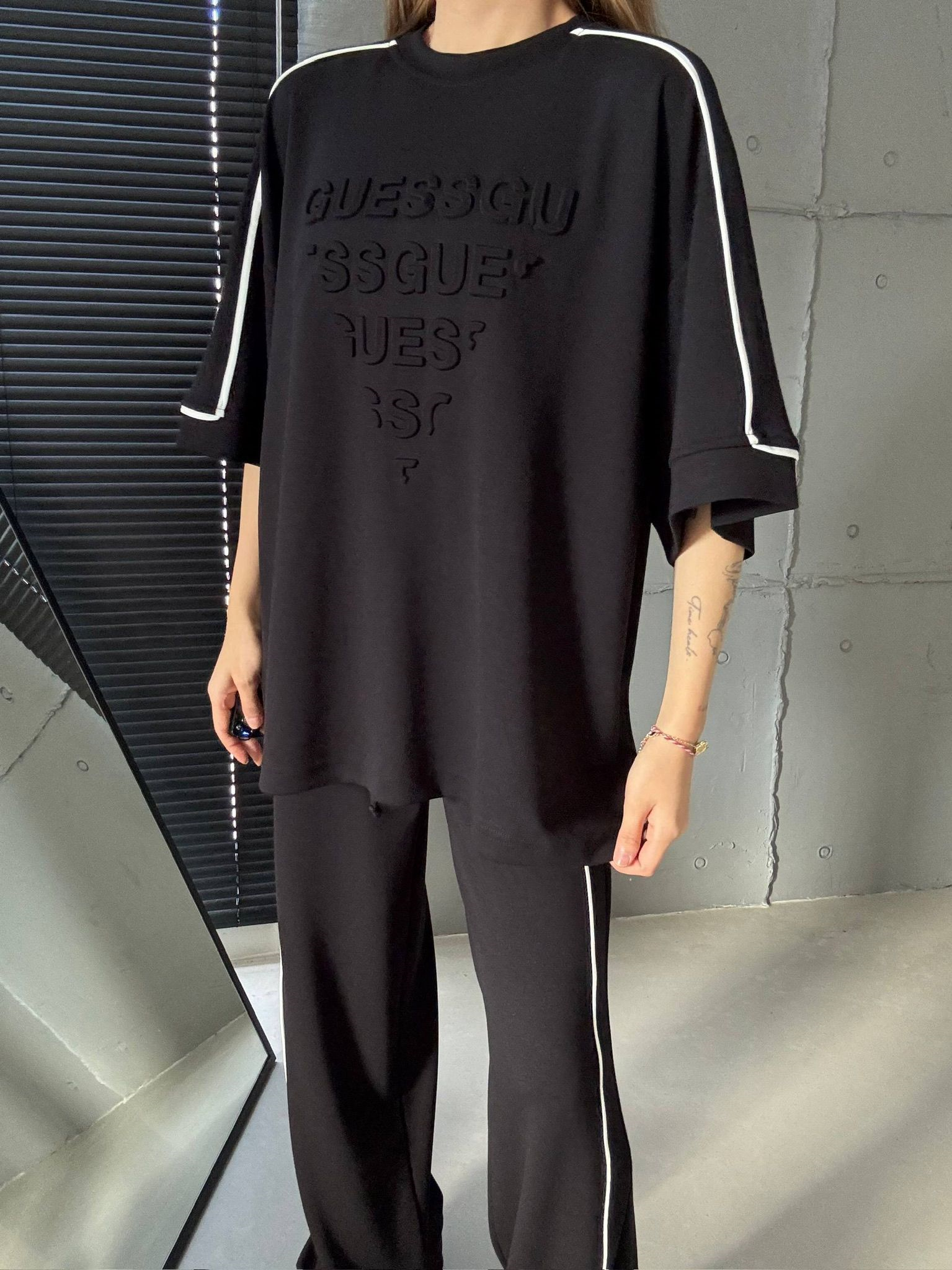 GUESS Oysho Kumaş İkili Takım 8249 - Siyah