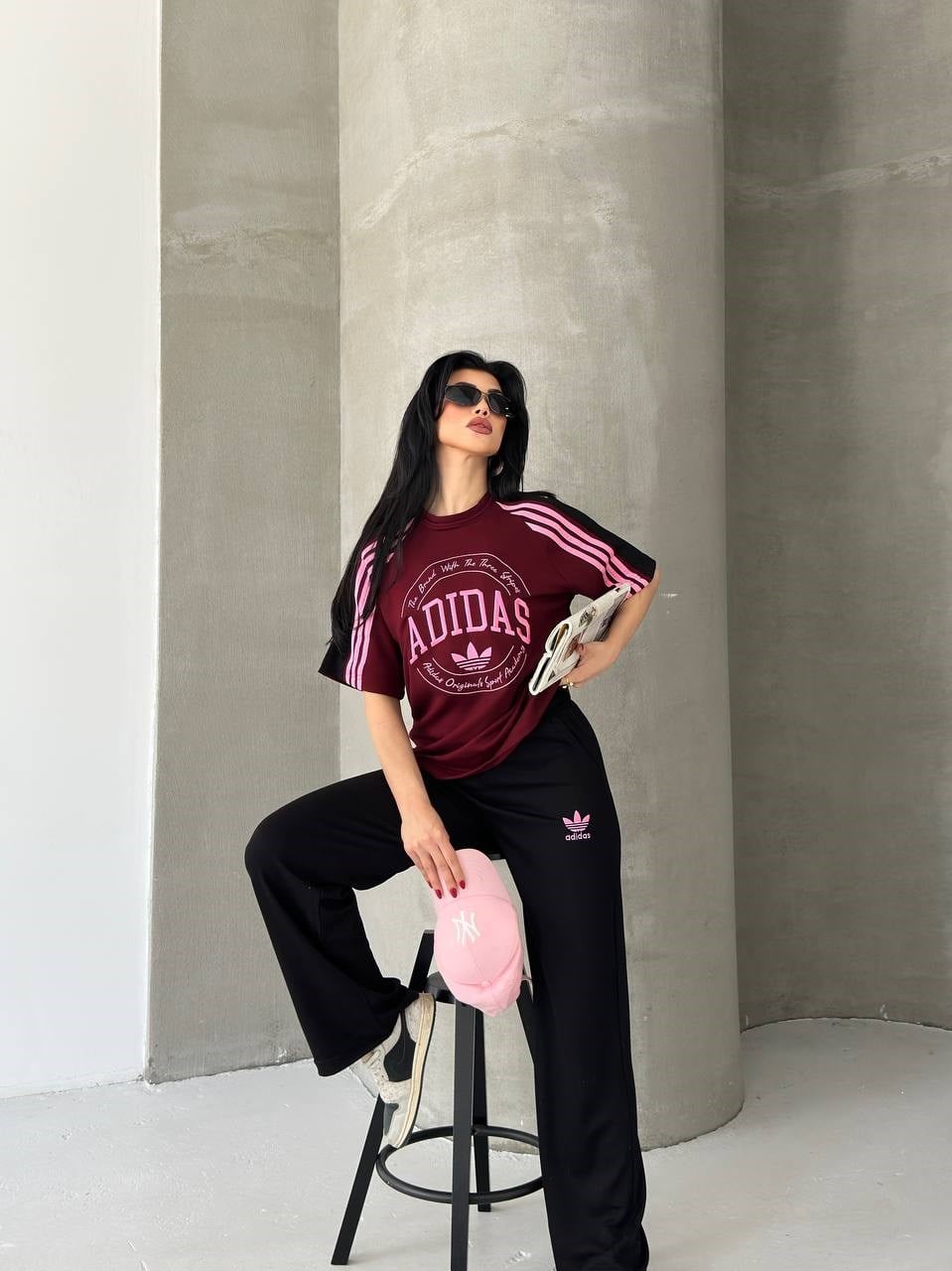 ADS Oysho Kumaş İkili Takım 9017 - Bordo