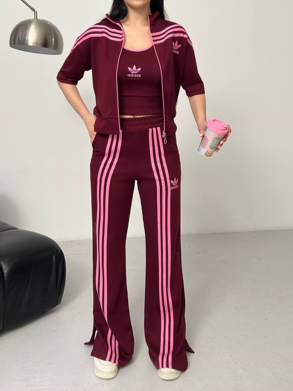ADS Oysho Kumaş Üçlü Takım 8304 - Bordo