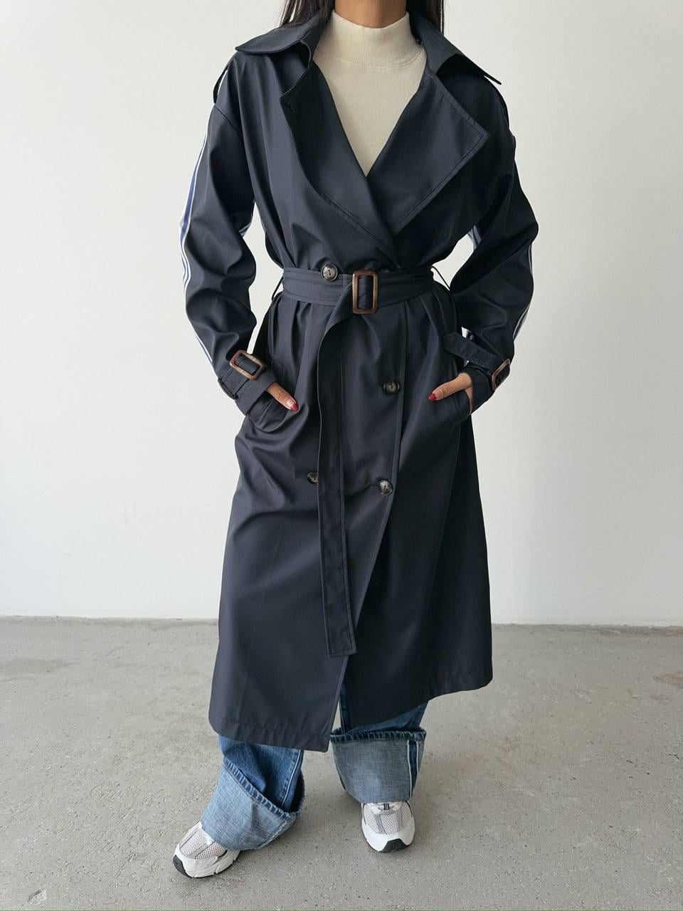 Çizgili Trençkot 7003