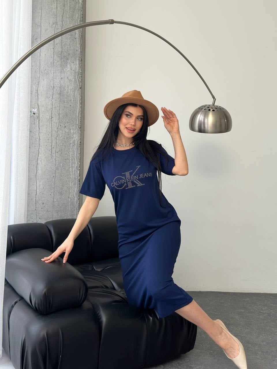 CK Oysho Kumaş Elbise 9024 - Lacivert