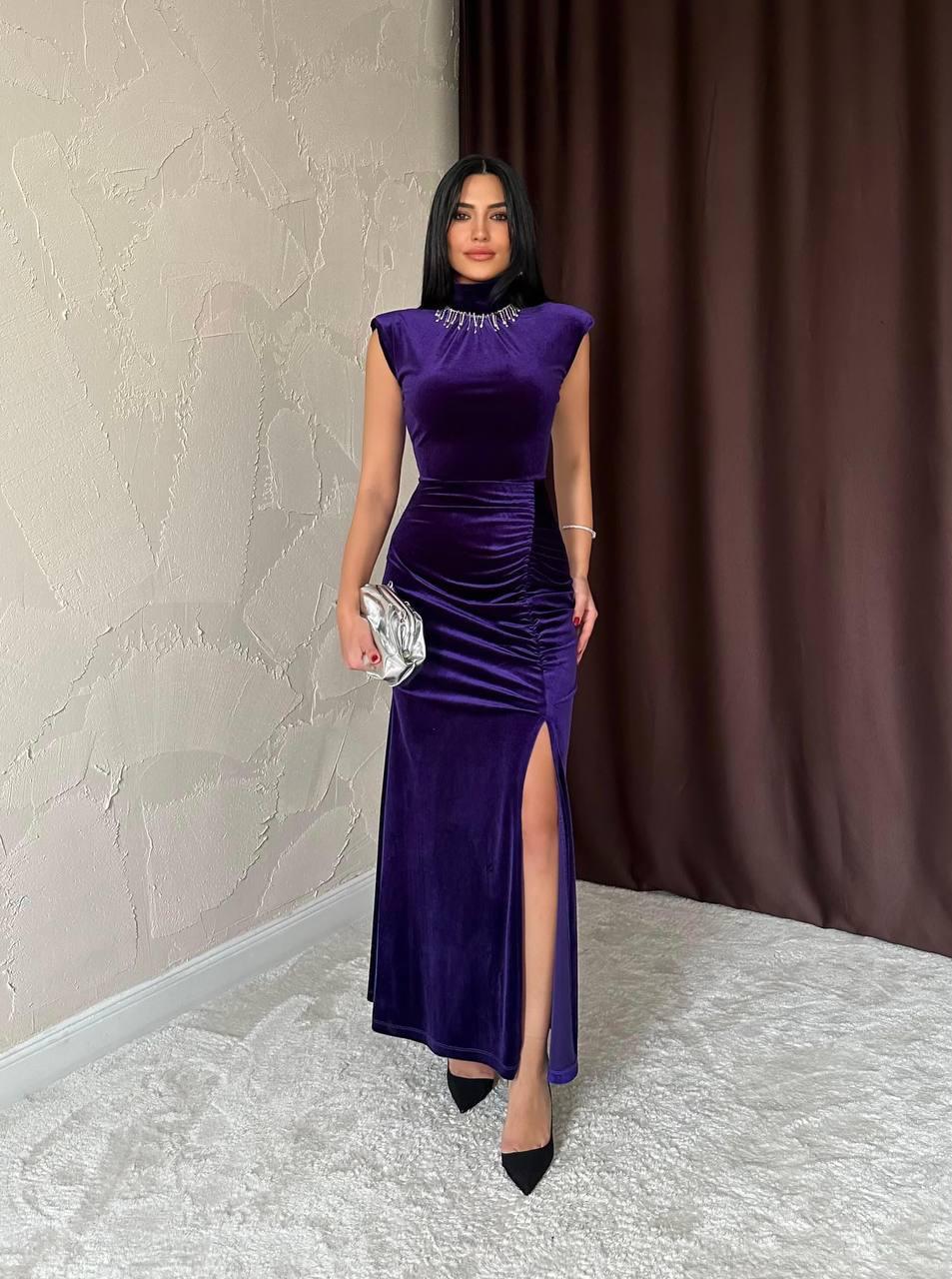 PERP Maxi Elbise 3017 - Mor