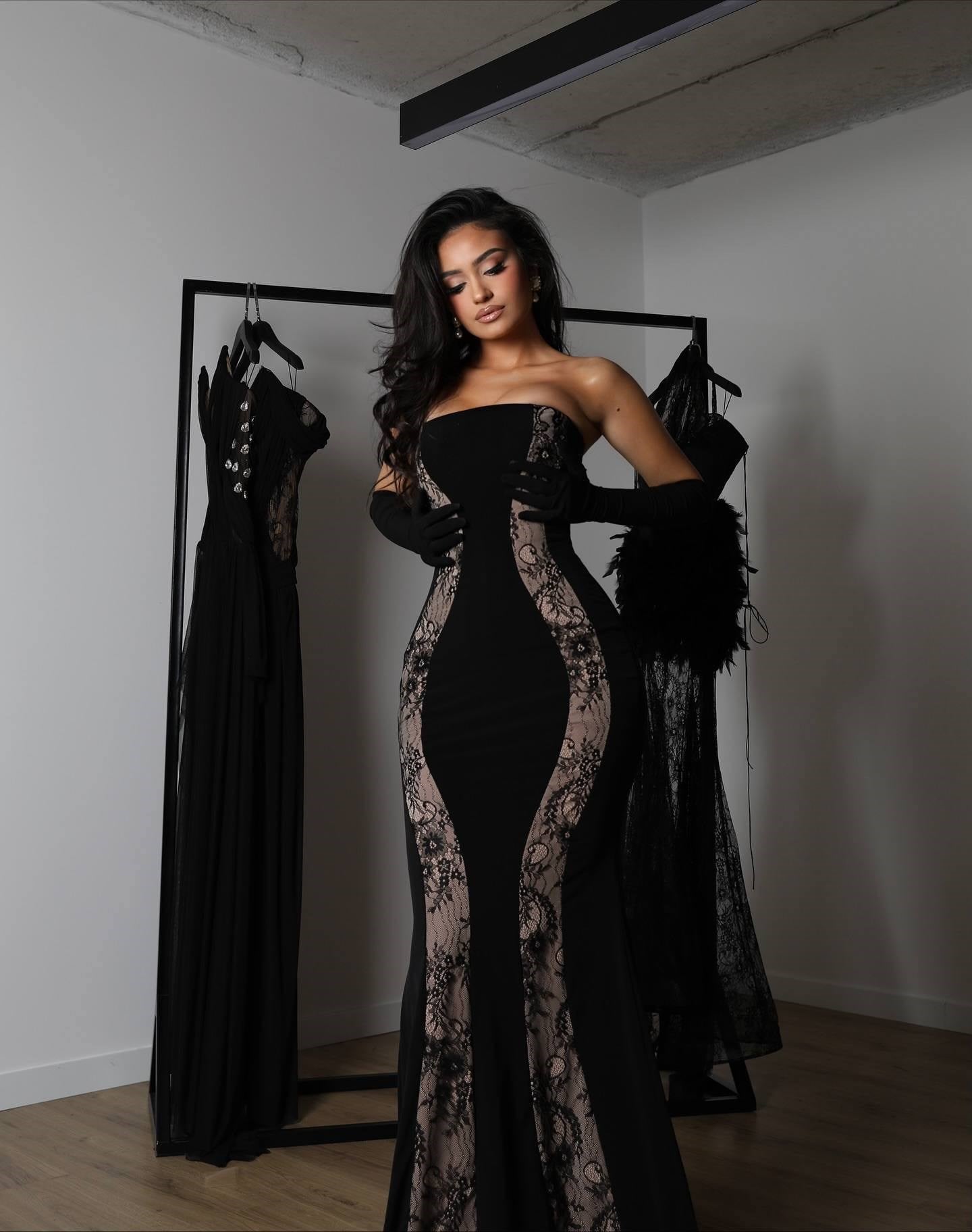 Pinella Midnight Muse Elbise - Siyah