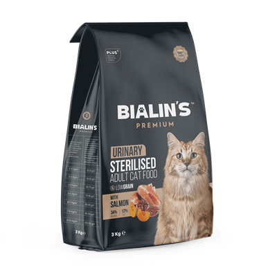 Bialins Premium Kısırlaştırılmış Kedi Maması Somonlu 3Kg