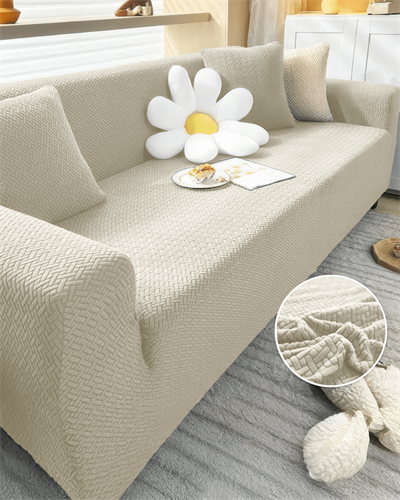 3.3.1.1 Koltuk Örtüsü Krem Koltuk Kılıfı Takımı Lastikli Sofa Cover / Krem