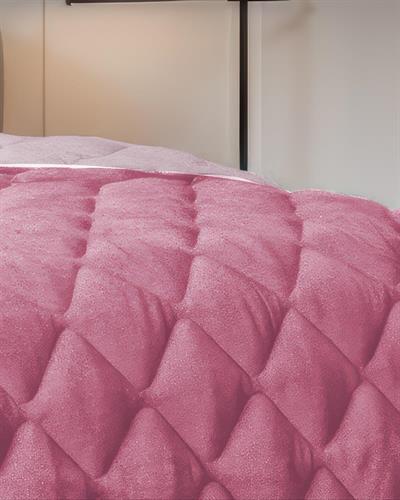 Çift Kişilik Welsoft Yorgan Uyku Seti Pembe 160x200 Lastikli Çarşaflı