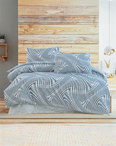 Duru Ranforce Pamuklu Çift Kişilik Nevresim Takımı / Mavi