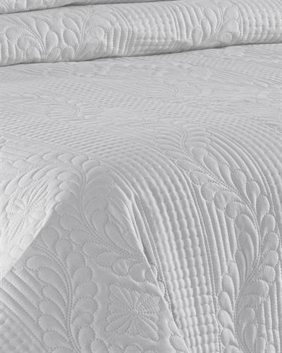Jumbo Soft Çift Taraflı Çift Kişilik Yatak Örtüsü 3 Parça / Beyaz