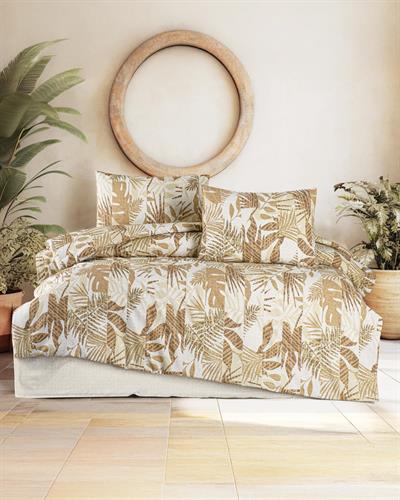 Melisa Ranforce Pamuklu Çift Kişilik Nevresim Takımı / Bej