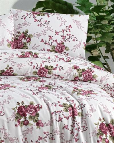 Rose Pamuklu Bordo Çift Kişilik Nevresim Takımı