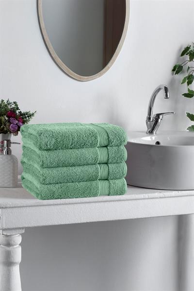 Sarah %100 Pamuk 4lü Yeşil Banyo Havlusu 70x140cm