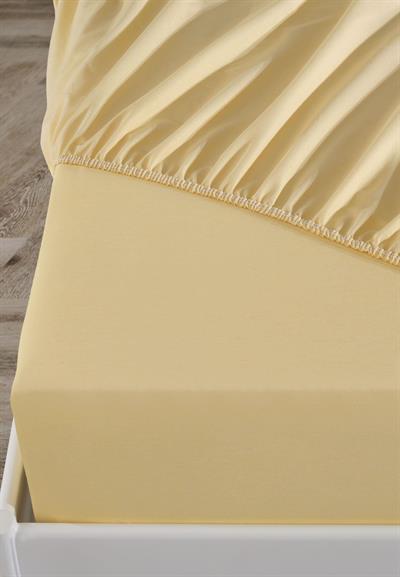 Tek Kişilik 120x200Cm Pamuklu Lastikli Çarşaf Seti / Sarı
