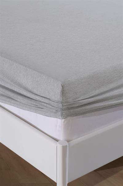 Tek Kişilik 120x200Cm Pamuklu Lastikli Çarşaf Seti / Gri