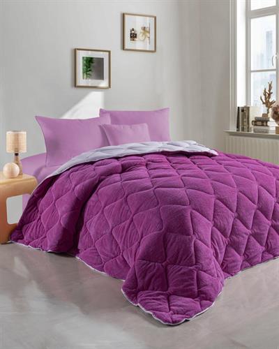 Tek Kişilik Wellsoft Mor Yorgan Seti /155x215 cm