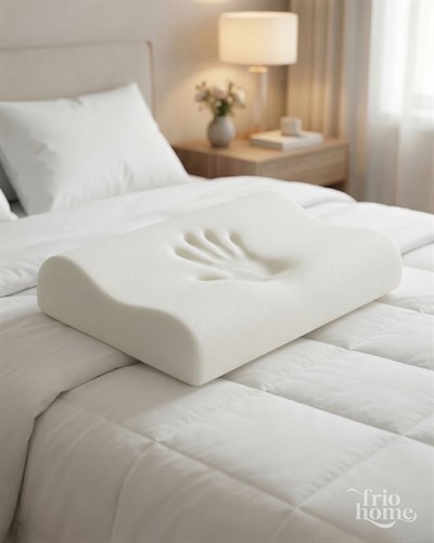 Ortapedik Çift Boyun Destekli Visko Yastık 55x35x13x11 Cm