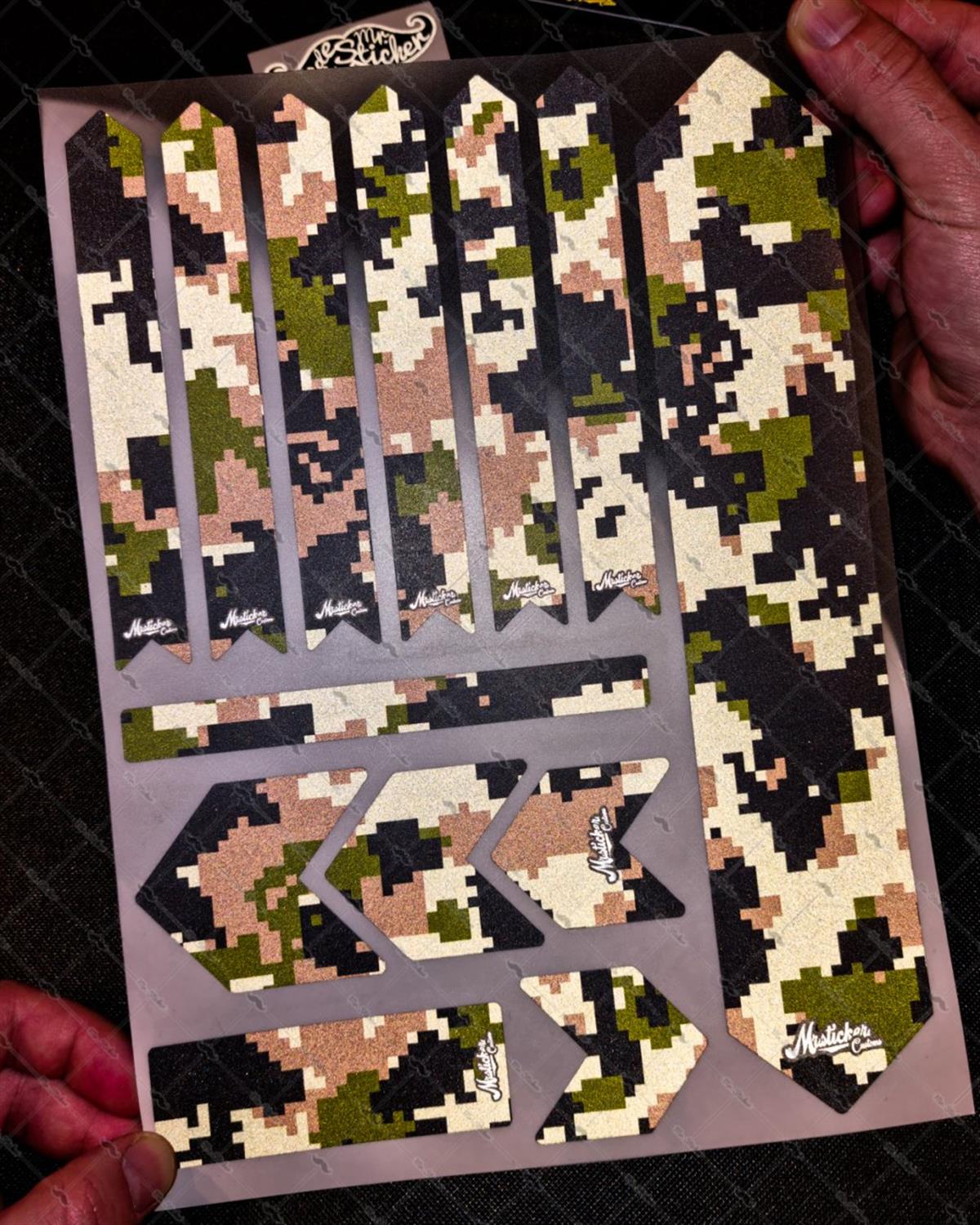 BCY28 Reflektif Koruyucu Sticker Seti Askeri Kamuflaj Desen