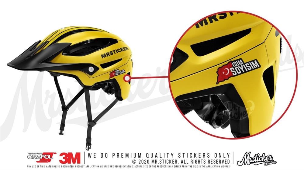 BCY3 Reflektif 10 Parca Bisiklet Isim Etiket Seti Ozel Seri