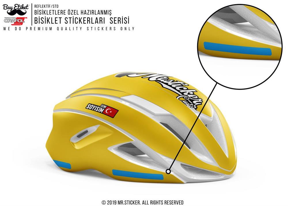 BCY5 Reflektif Mavi Serit Seti 12 Parca