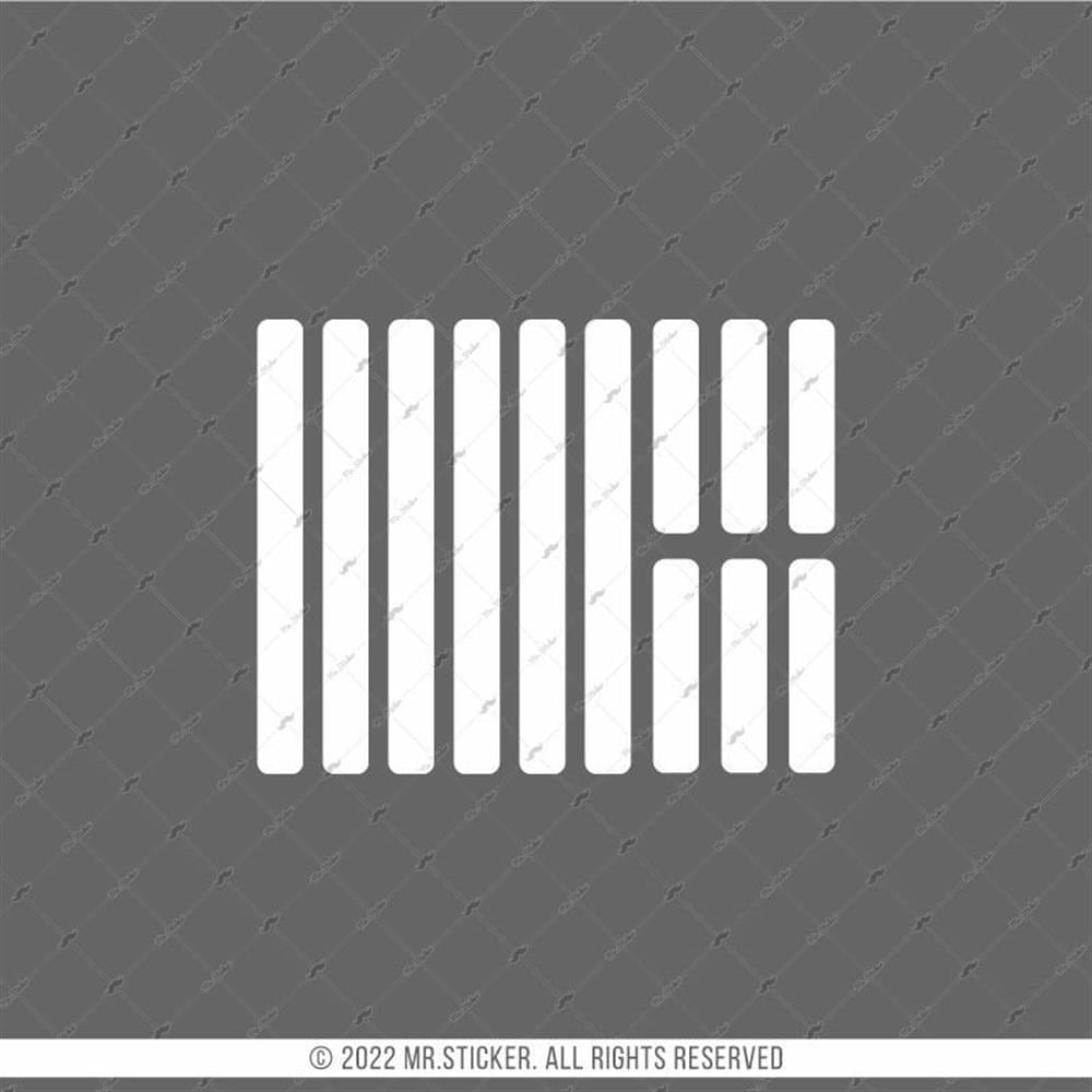 BCY6 Reflektif Beyaz Serit Seti 12 Parca