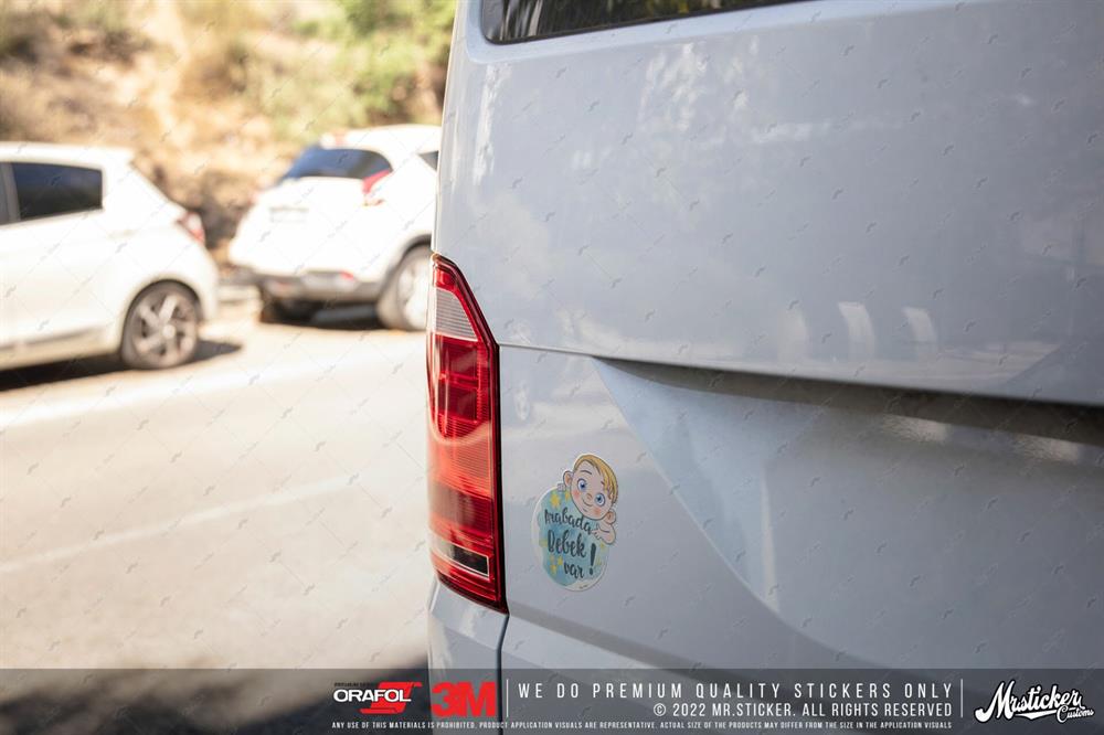 BOB12 Arabada Bebek Var Etiketi 3lü Set