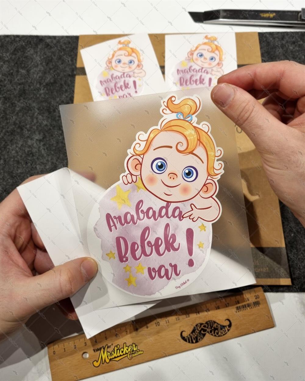 BOB13 Arabada Bebek Var Etiketi 3lü Set