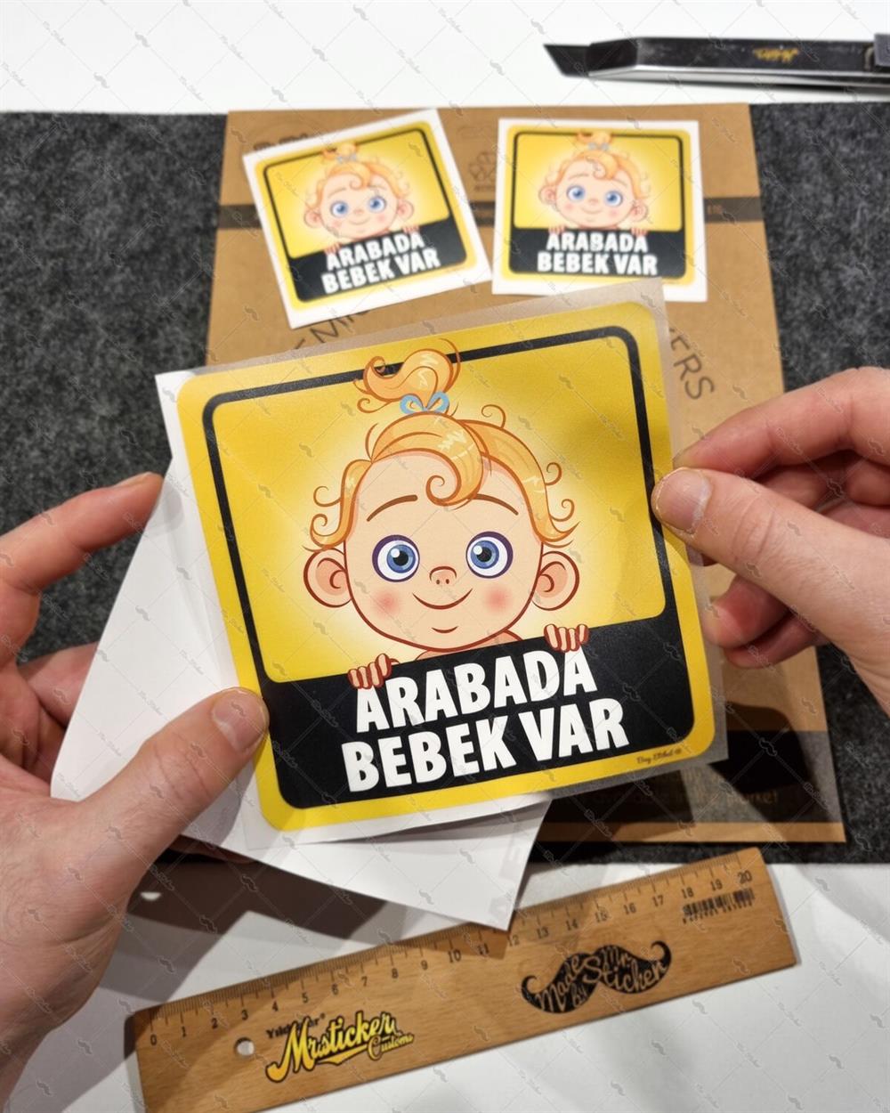 BOB14 Arabada Bebek Var Etiketi 3lü Set (Kiz Cocugu)