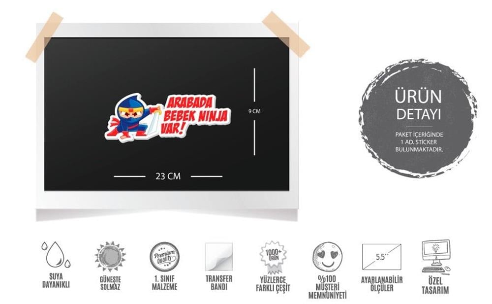BOB17 Arabada Bebek Ninja Var Etiketi V2