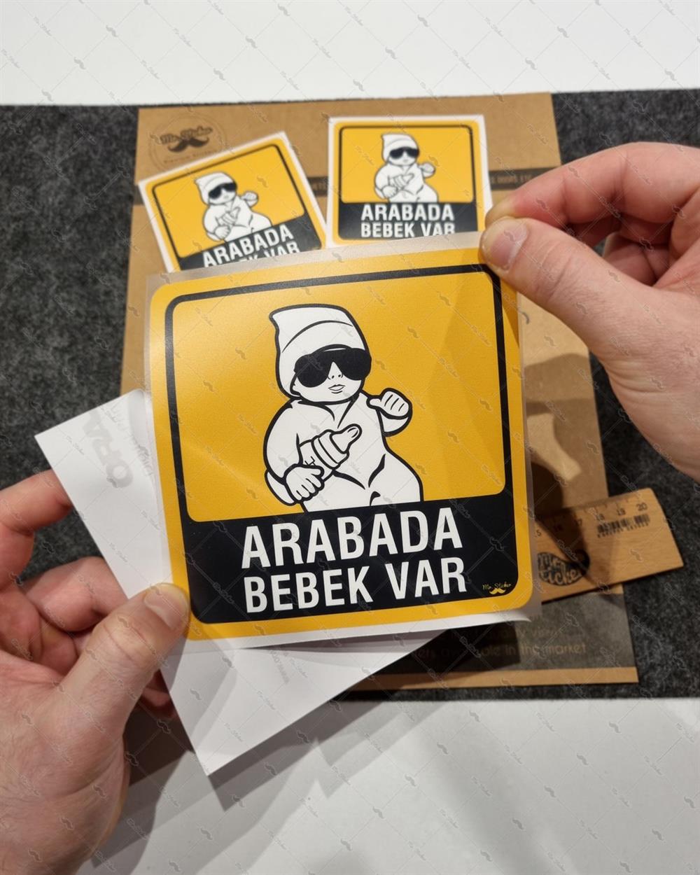 BOB2 Arabada Bebek Var Etiketi 3lü Set