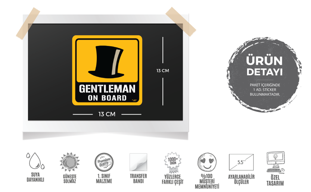 BOB5 Gentleman On Board Etiketi