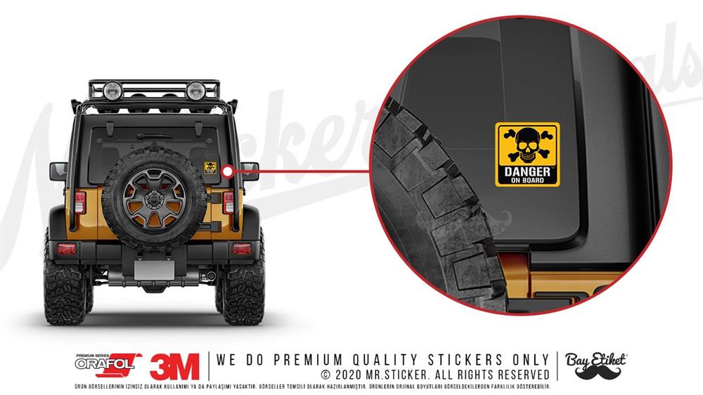 BOB6 Danger On Board Etiketi