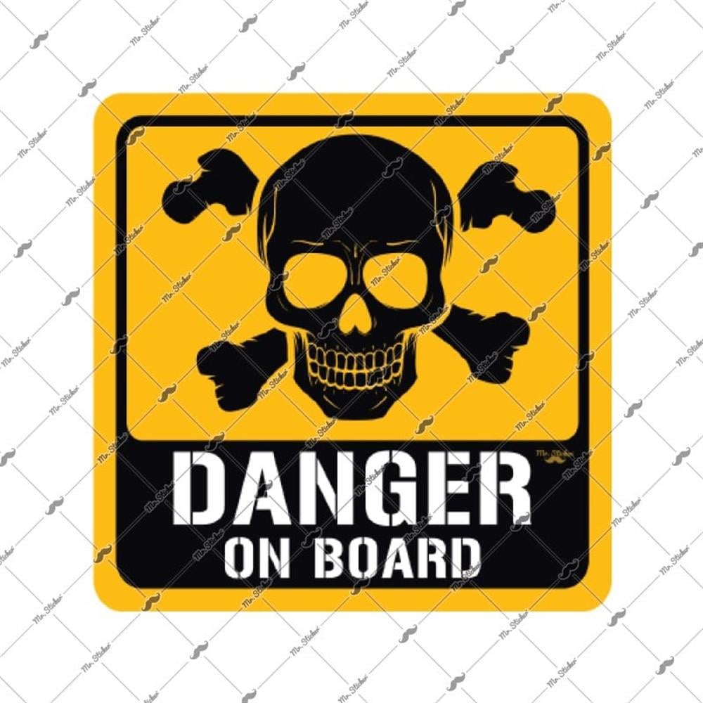 BOB6 Danger On Board Etiketi