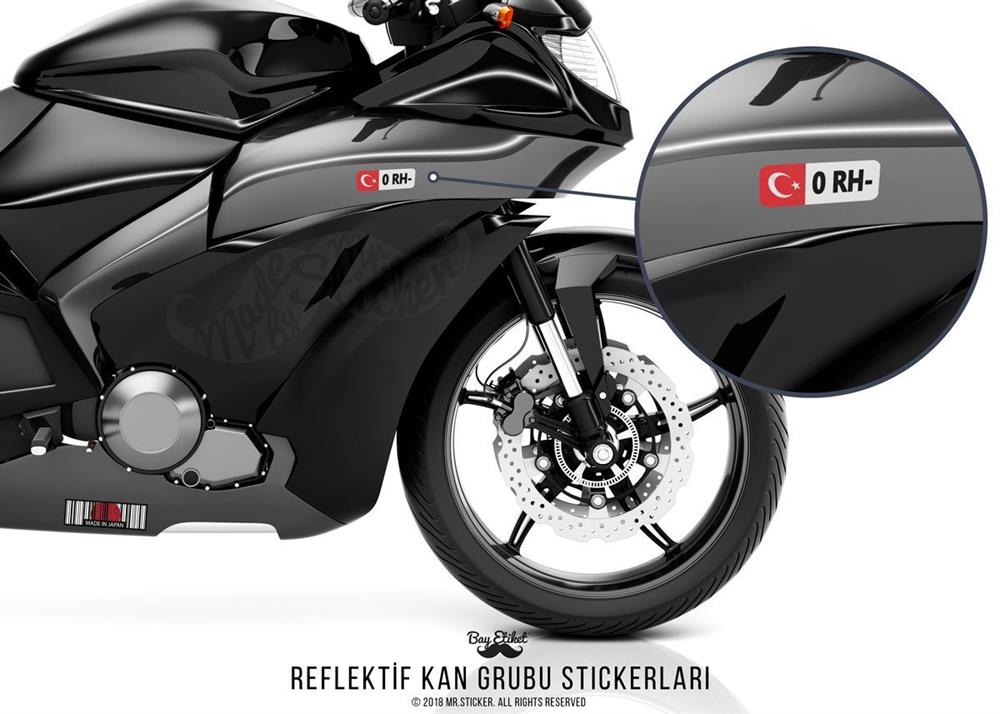 BT01 - Reflektif 0 Rh Negatif (-) Kan Grubu Etiket Seti