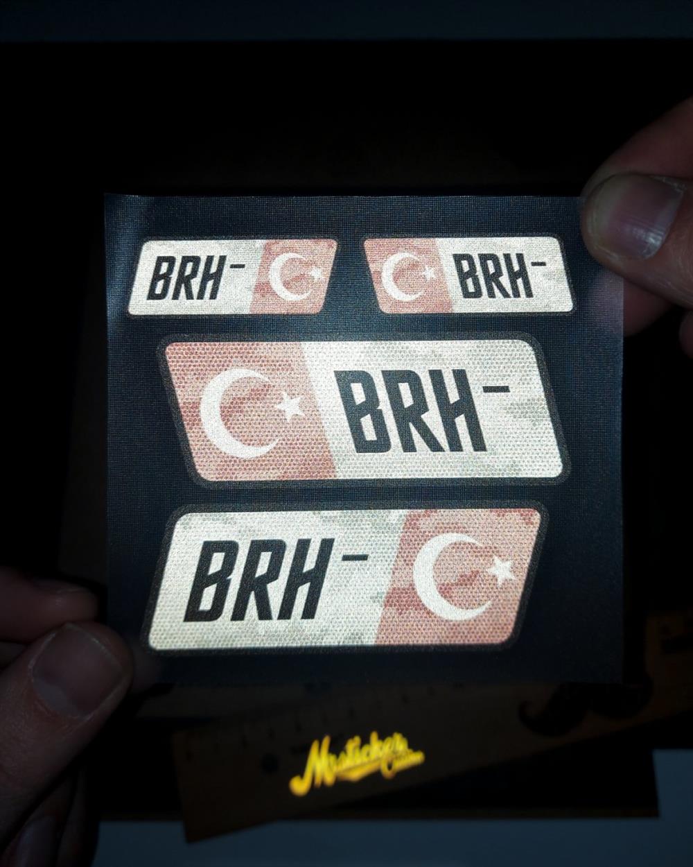 BT16 Reflektif B Rh Negatif (-) Kan Grubu Etiket Seti