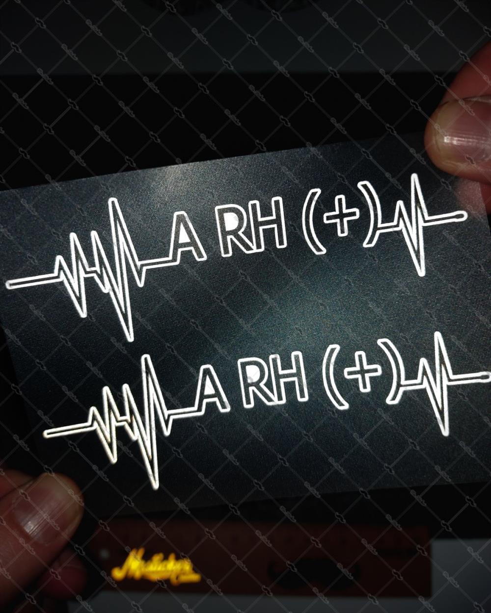 BT43S Kalp Ritmi Desenli A Rh Pozitif (+) Kan Grubu Etiketi - 2 li Set