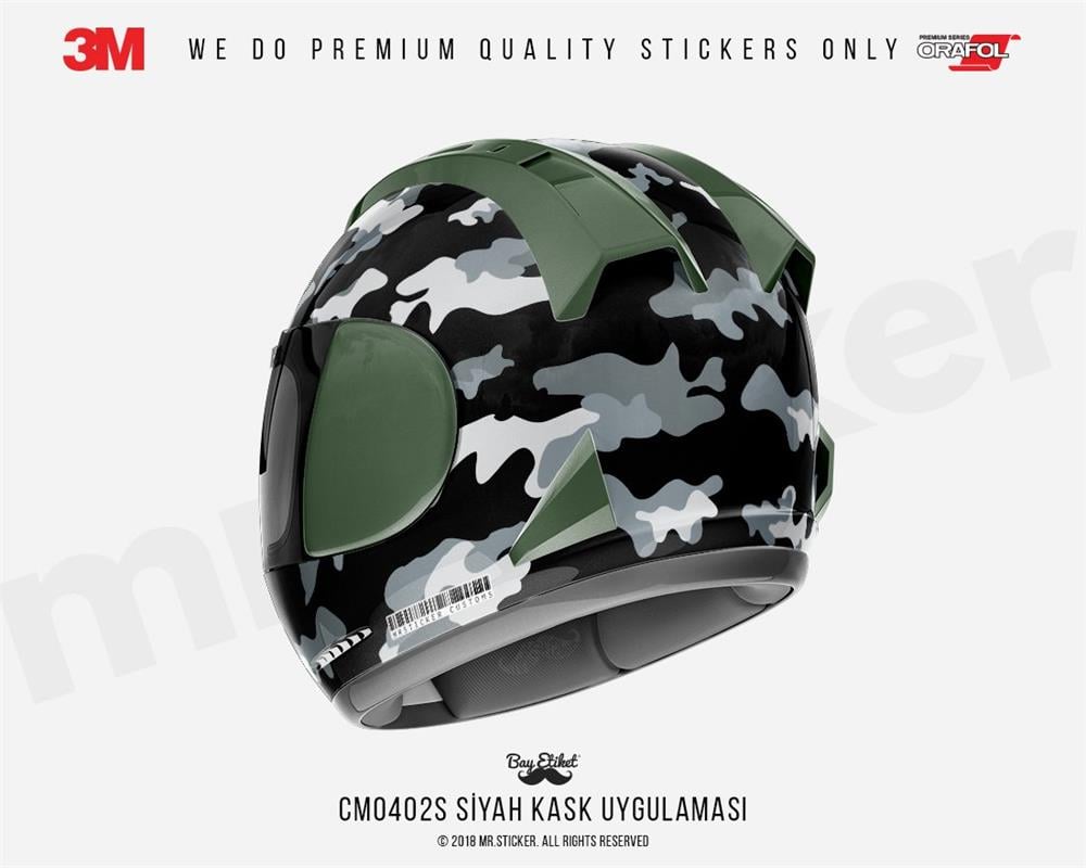 CMO402S - Kask Kaplamaya Uygun 34 Parca Kucuk Boy Kamuflaj Seti