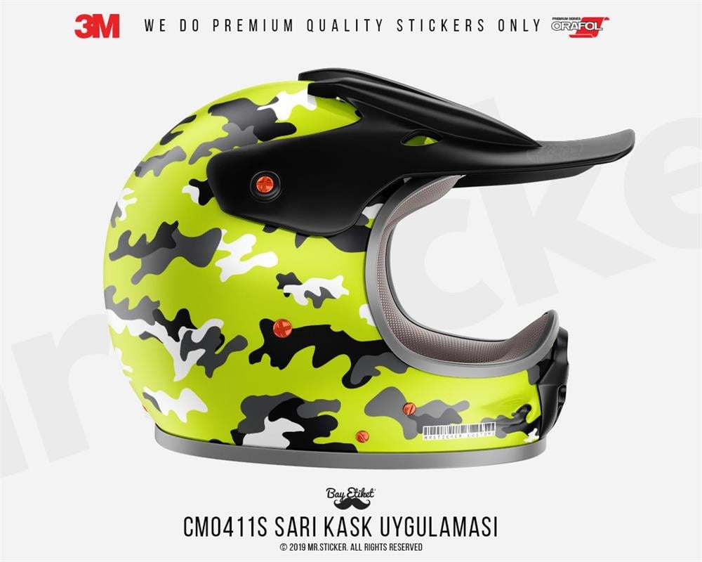 CMO411S - Kask Kaplamaya Uygun 34 Parca Kucuk Boy Kamuflaj Seti