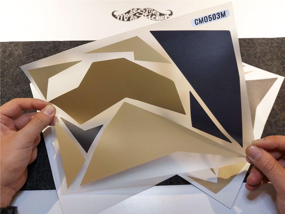 CMO503M - 45 Parca Ucgen Kamuflaj Seti - (Siyah-Kahverengi-Sultu Kahve)