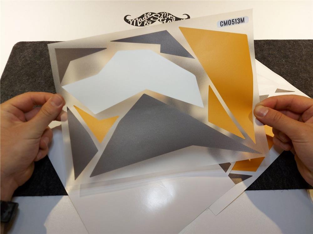 CMO513M - 45 Parca Ucgen Kamuflaj Seti (Turuncu-Beyaz-Füme)