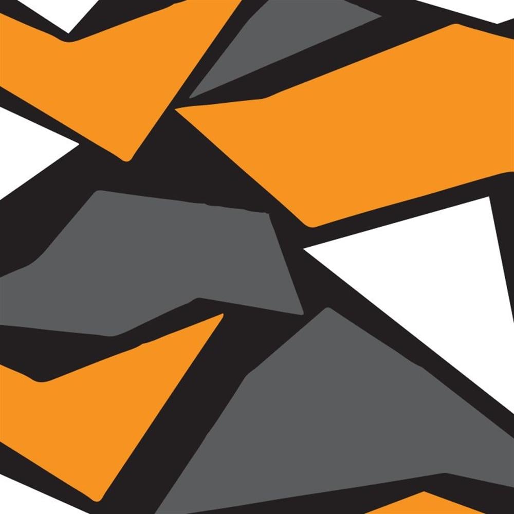 CMO513M - 45 Parca Ucgen Kamuflaj Seti (Turuncu-Beyaz-Füme)