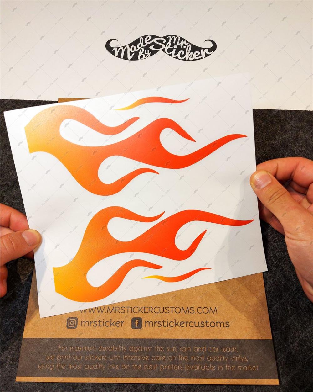 CW8 Alev Etiket Seti - 2 Parca -Simetrik