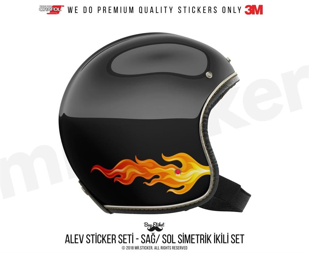 CW9 Alev Etiket Seti - 2 Parca - Simetrik