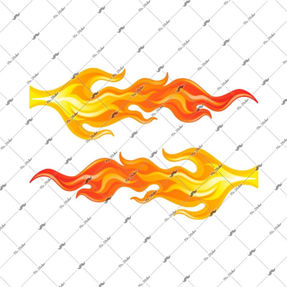 CW9 Alev Etiket Seti - 2 Parca - Simetrik