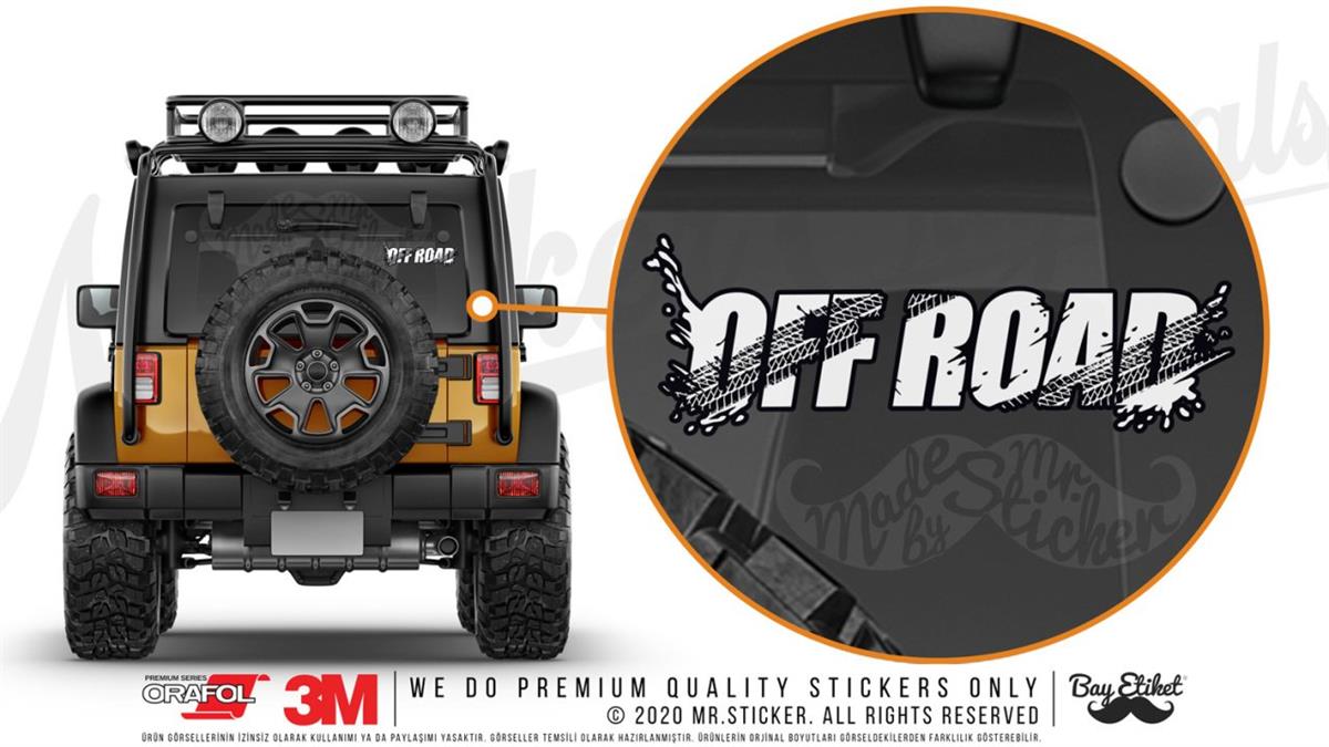HBG116 Lastik Izi Efektli Off Road Yazisi