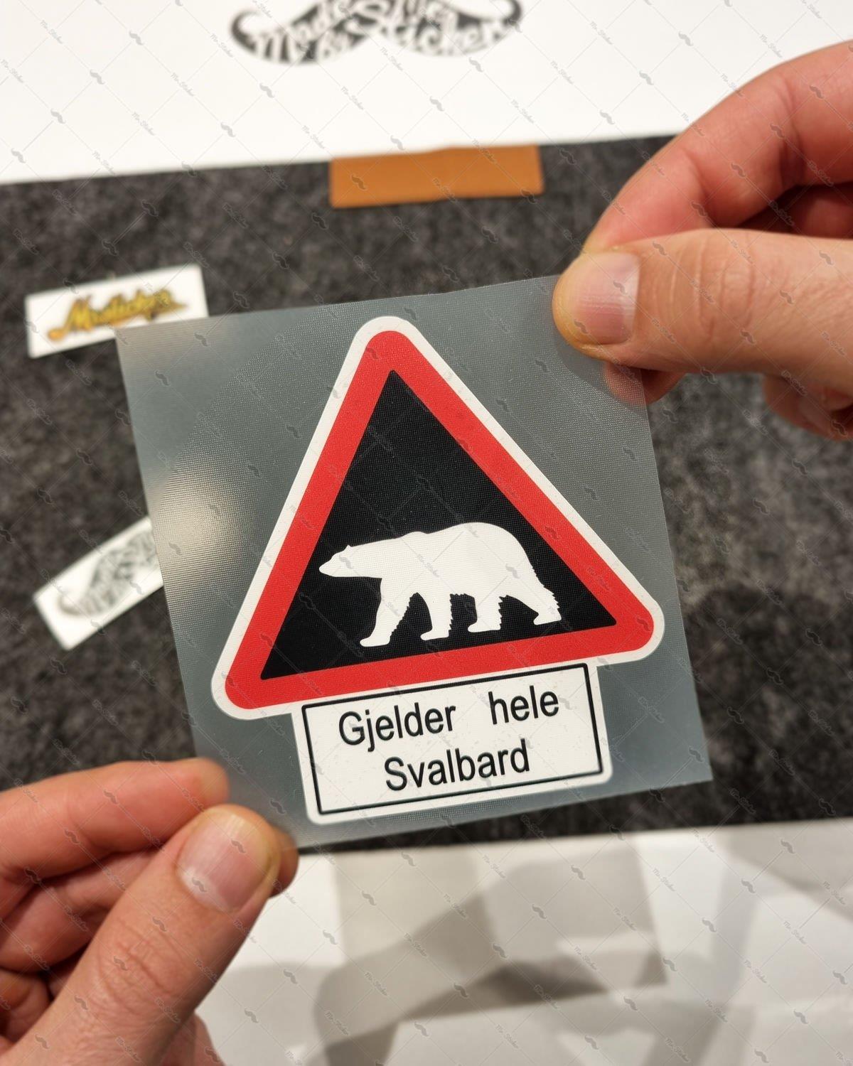 HBG120 Gjelder Hele Svalbard Etiketi