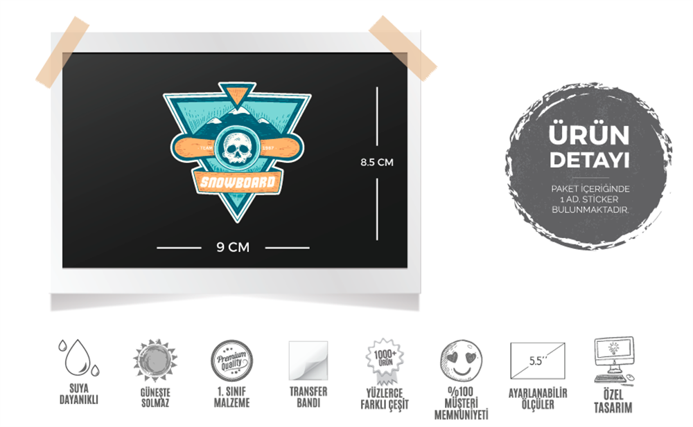 HBG40 Snowboard Etiketi