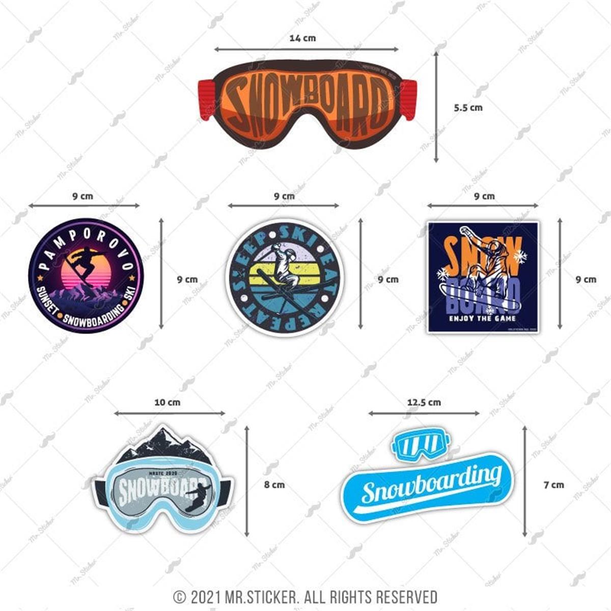 HBGBDL1 Snowboard Sticker Seti 6 Parca