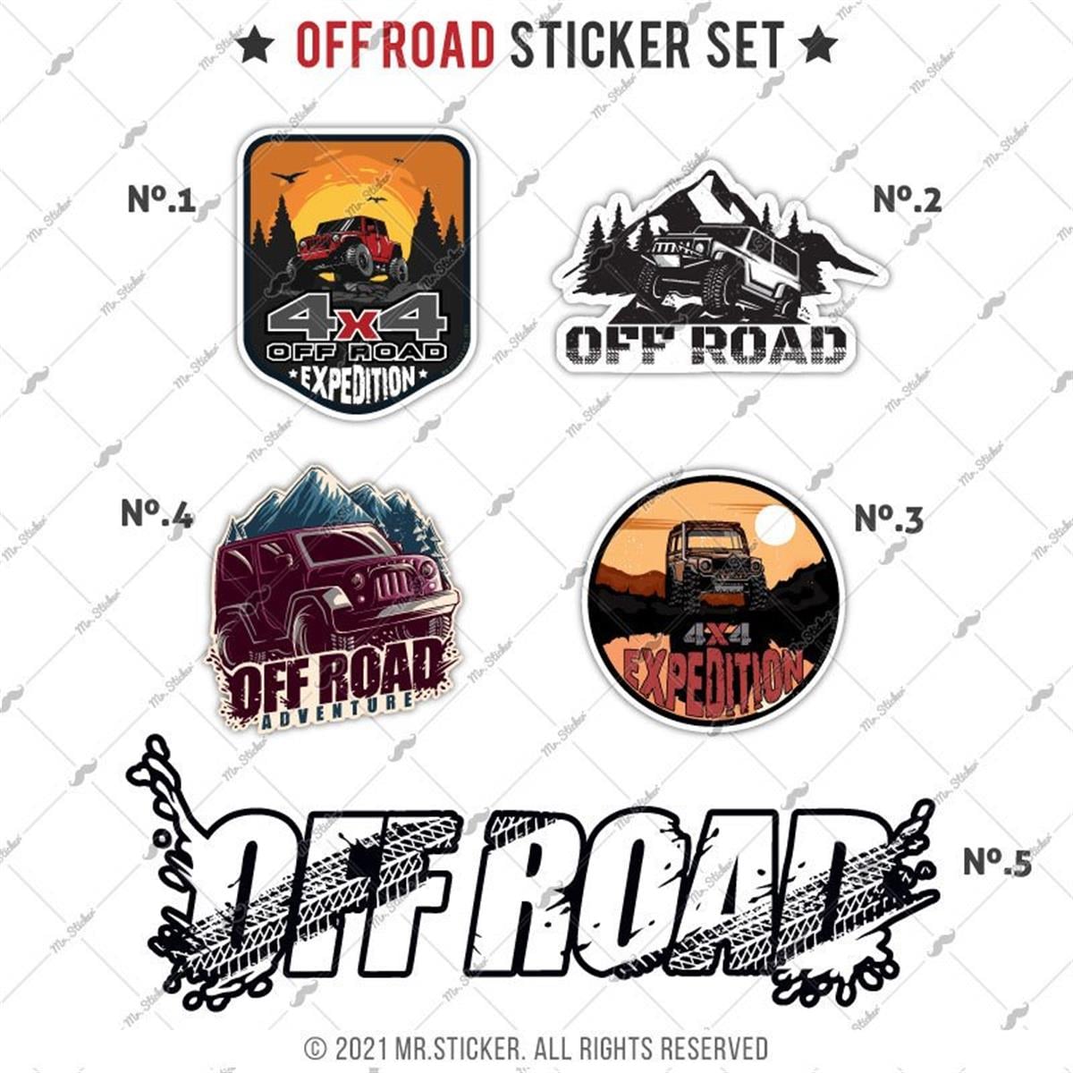 HBGBDL24 Off Road Sticker Seti 5 Parca