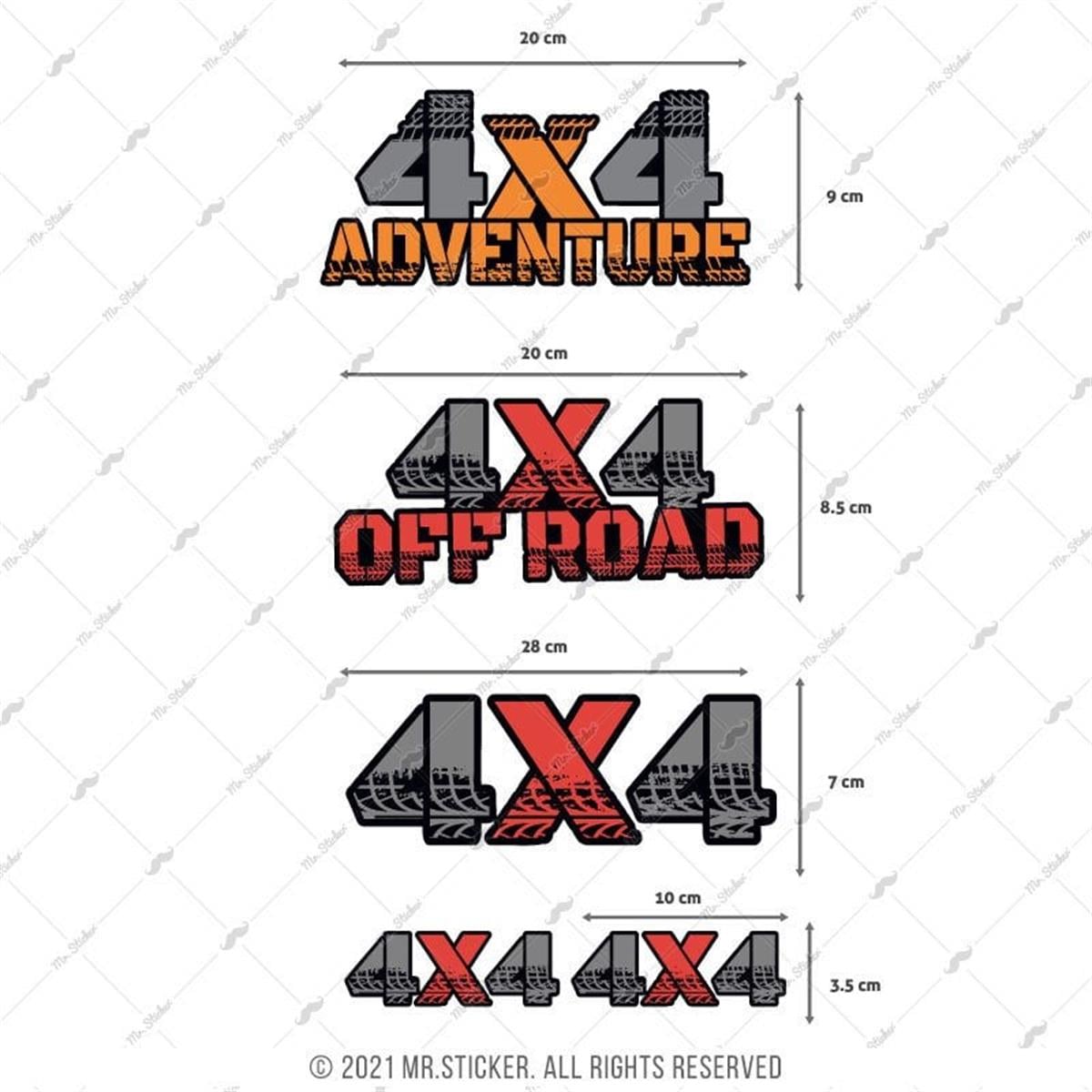 HBGBDL25 Off Road Sticker Seti 3 Parca