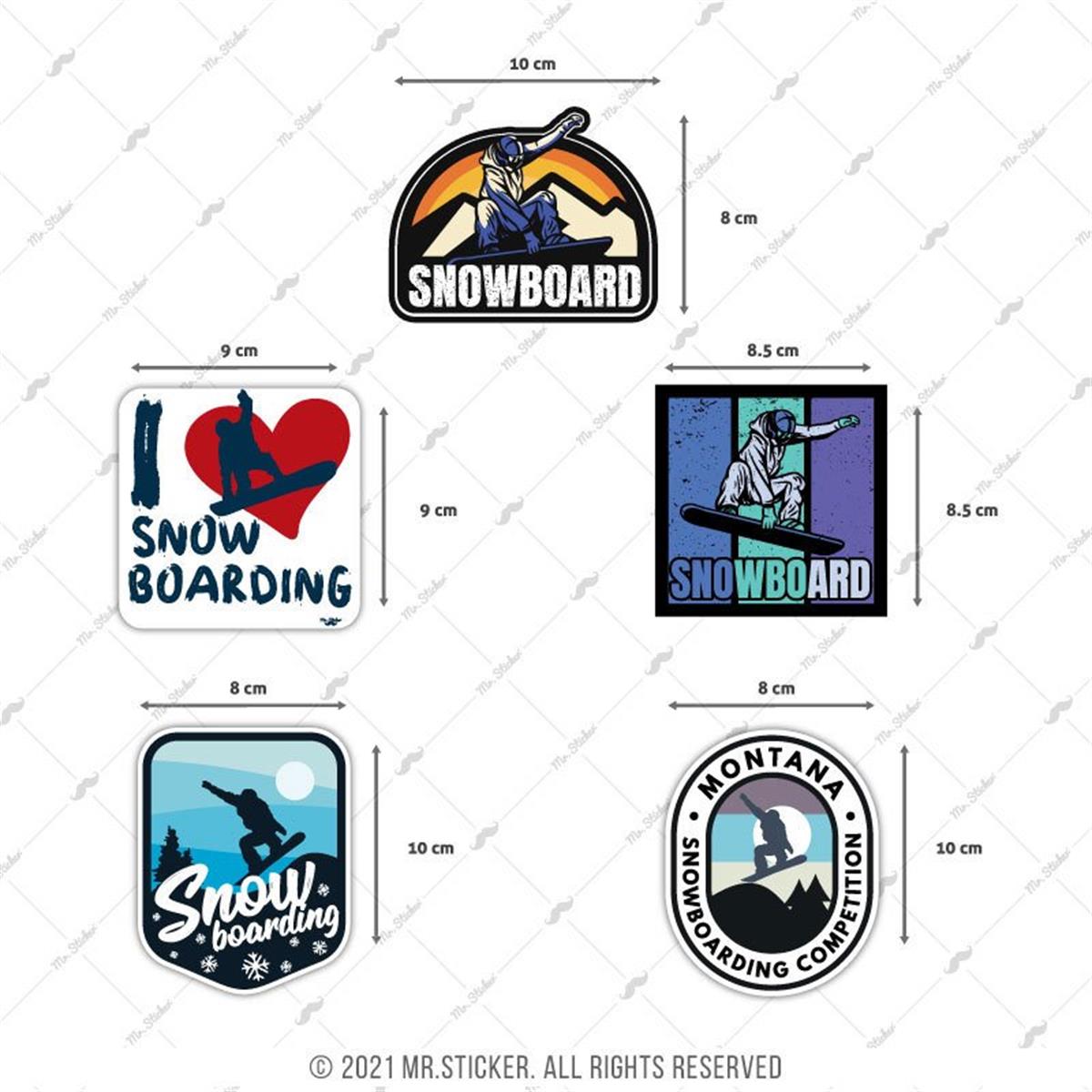 HBGBDL3 Snowboard Sticker Seti 5 Parca