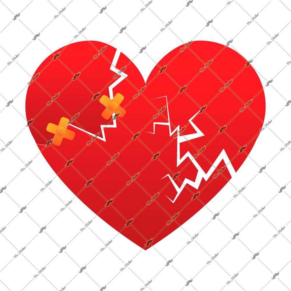 HRT4 Kirik Kalp Etiketi